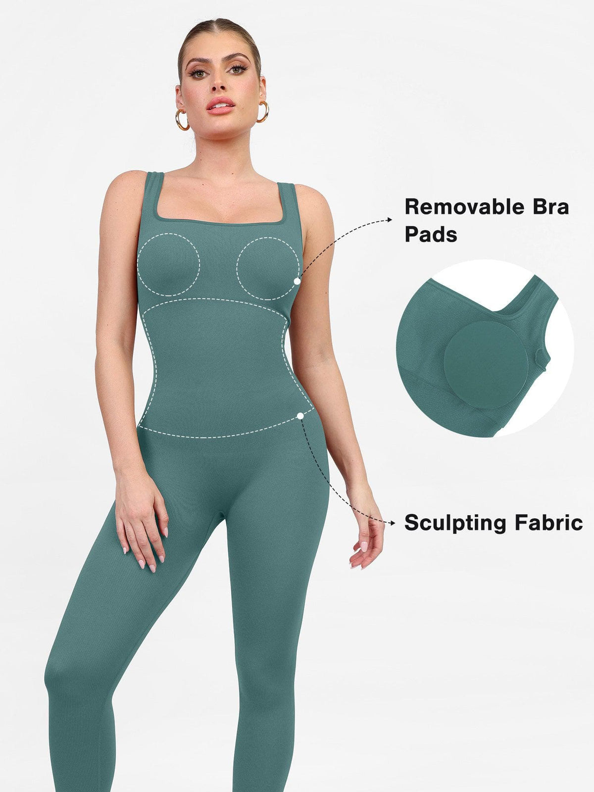 The Shapewear Coverall Sport Seamless Square Neck