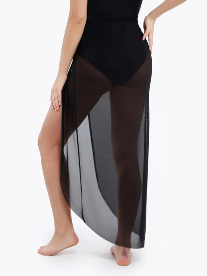 Bias Twist Mesh Design Sarong Coverup