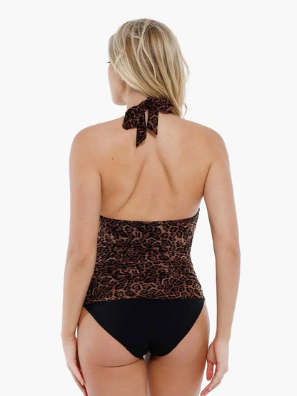 Shapewear Halter Ruched Tummy Control One Piece Swimsuit