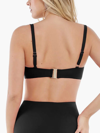 Shapewear Ruched Side Support Underwire Bikini Top