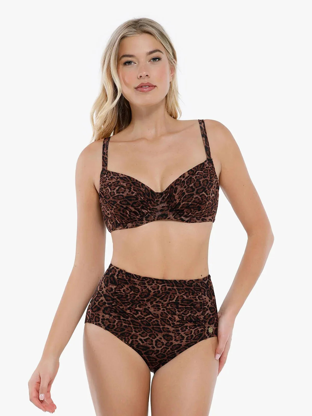 Shapewear Ruched Side Support Underwire Bikini Top