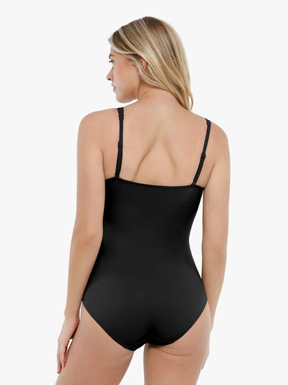 Shapewear Ruched Twist Front Sculpting Swimsuit