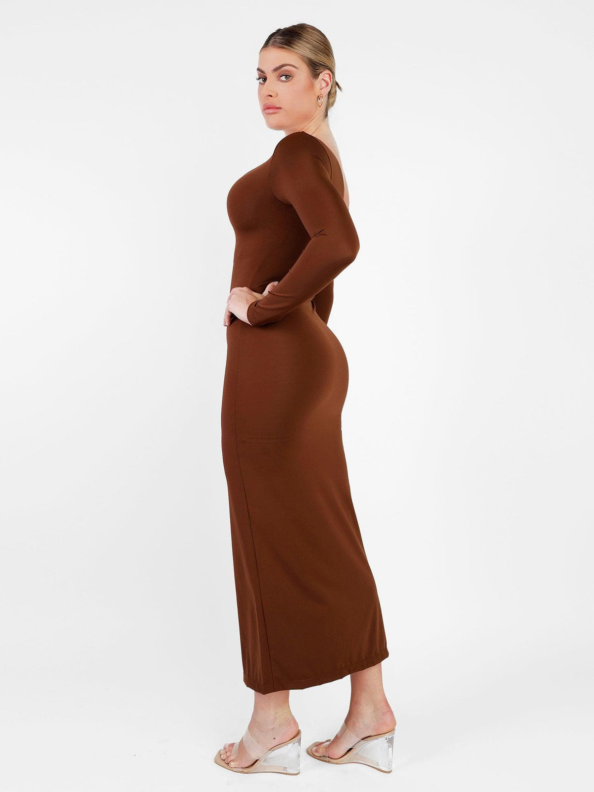 The Shapewear Dresses Long Sleeve Split