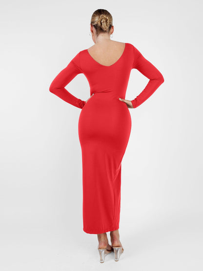 The Shapewear Dresses Long Sleeve Split