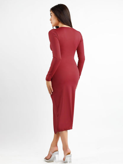 The Shapewear Dresses Long Sleeve Split