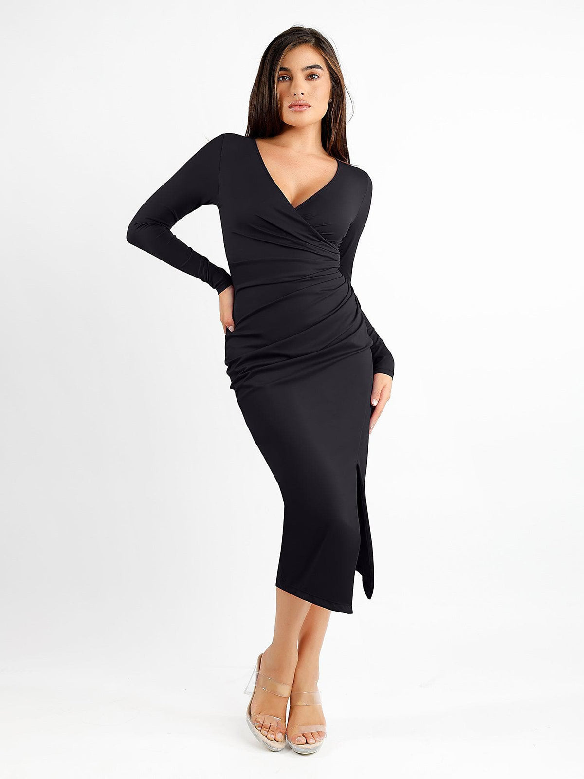 The Shapewear Dresses Long Sleeve Split
