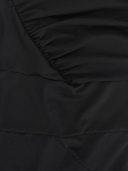 Shapewear Off-Shoulder Ruched Sculpting Midi Dress