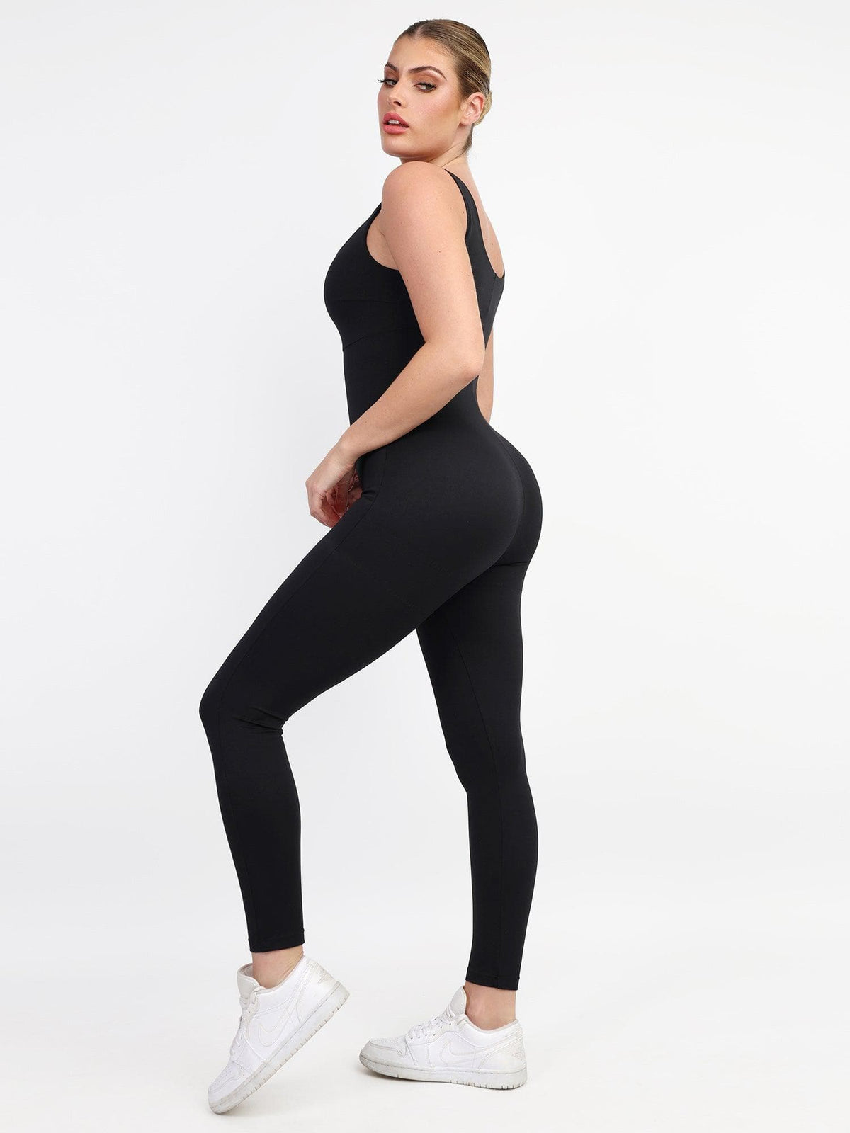 Shapewear Square Neck Slimming Workout Jumpsuit