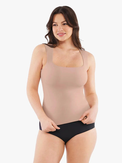 Cloud-Touch Double-Layer Sleeveless Shaping Top