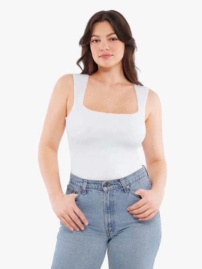 Cloud-Touch Double-Layer Sleeveless Shaping Top