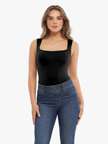 Cloud-Touch Double-Layer Sleeveless Shaping Top