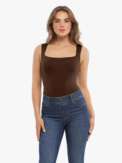 Cloud-Touch Double-Layer Sleeveless Shaping Top