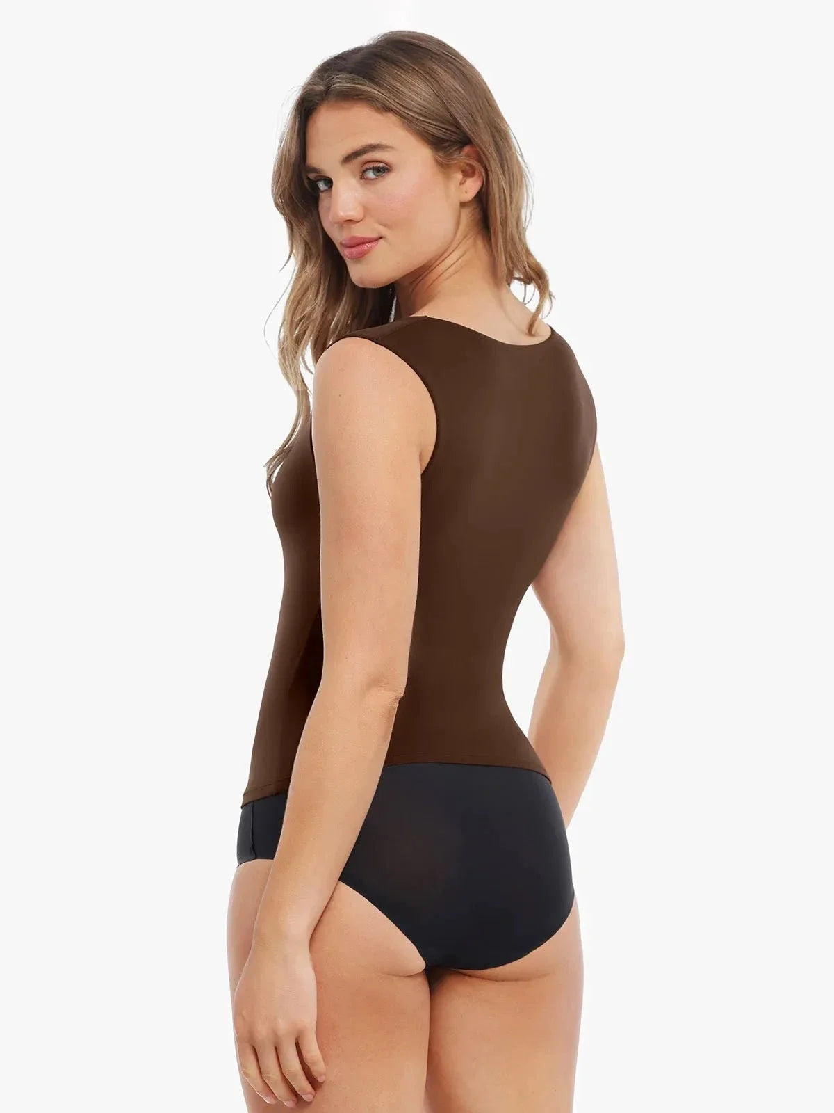 Cloud-Touch Double-Layer Sleeveless Shaping Top