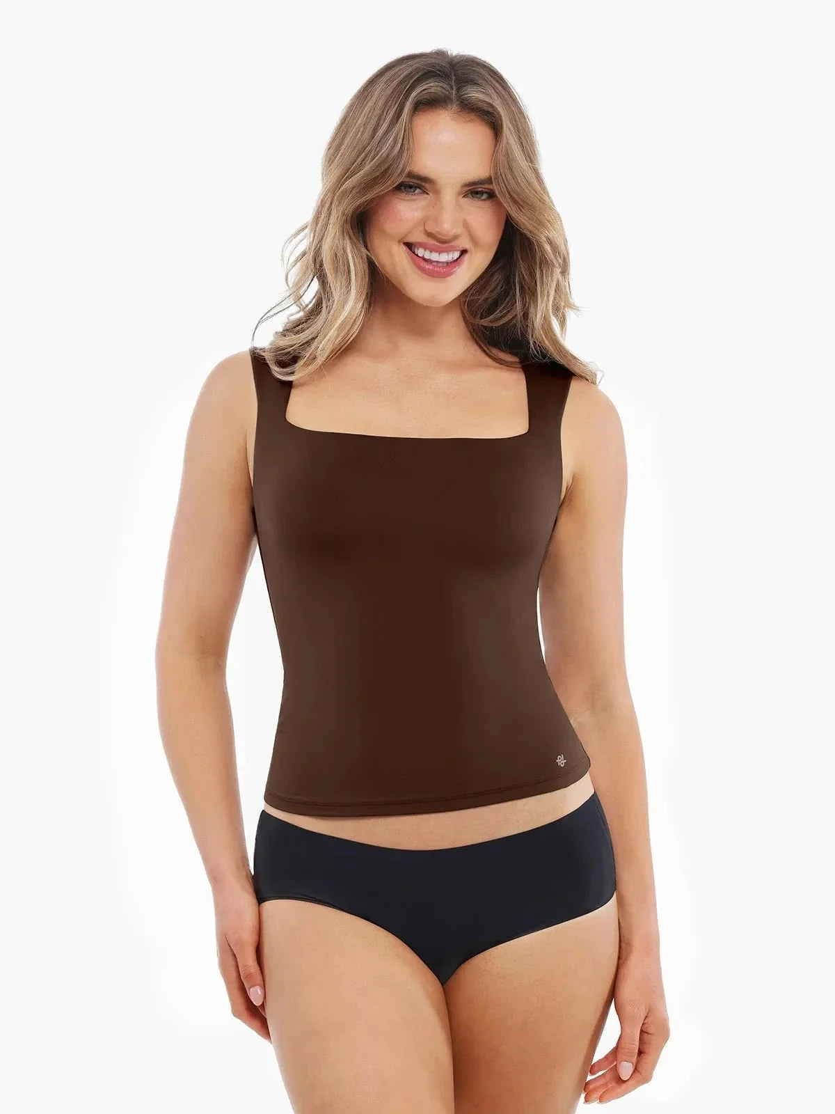 Cloud-Touch Double-Layer Sleeveless Shaping Top