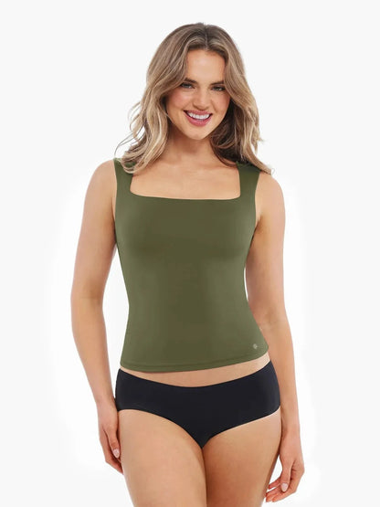 Cloud-Touch Double-Layer Sleeveless Shaping Top
