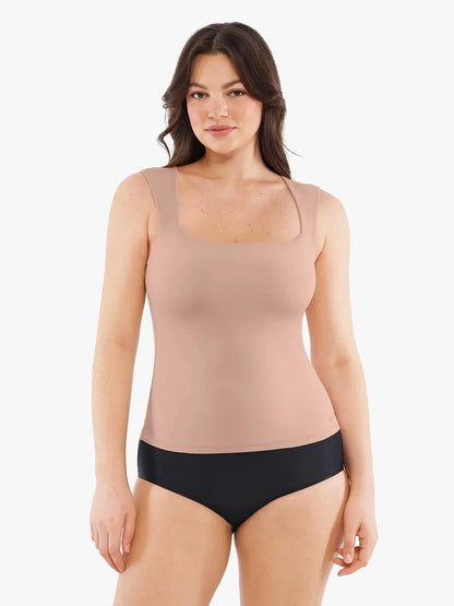 Cloud-Touch Double-Layer Sleeveless Shaping Top