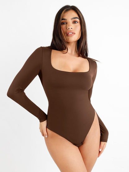 Shapewear Long Sleeve Seamless Bodysuit