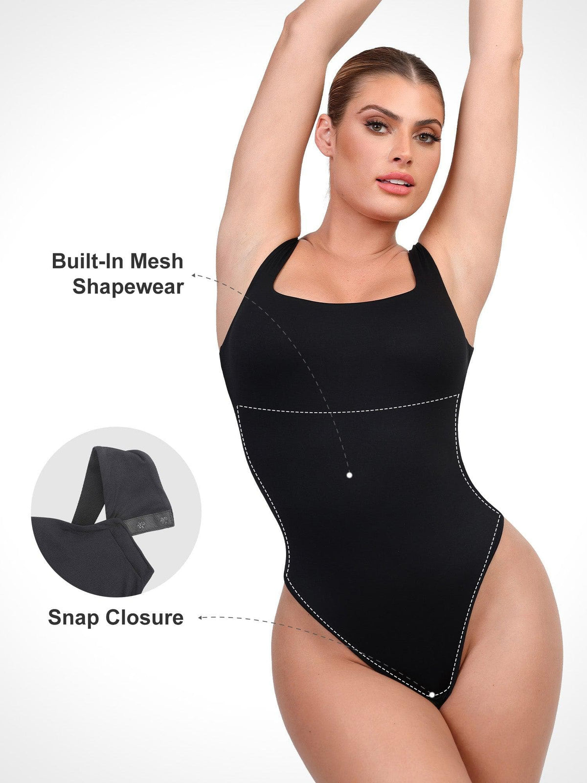 Shapewear Low Back Tank Neck Sculpting Bodysuit