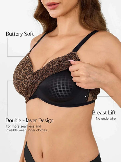 ContourLift™ Seamless Wireless Leopard Shaping Push Up Bra