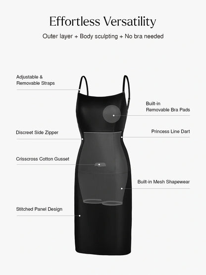 Dual-Wear Sculpting Faux Leather Dress