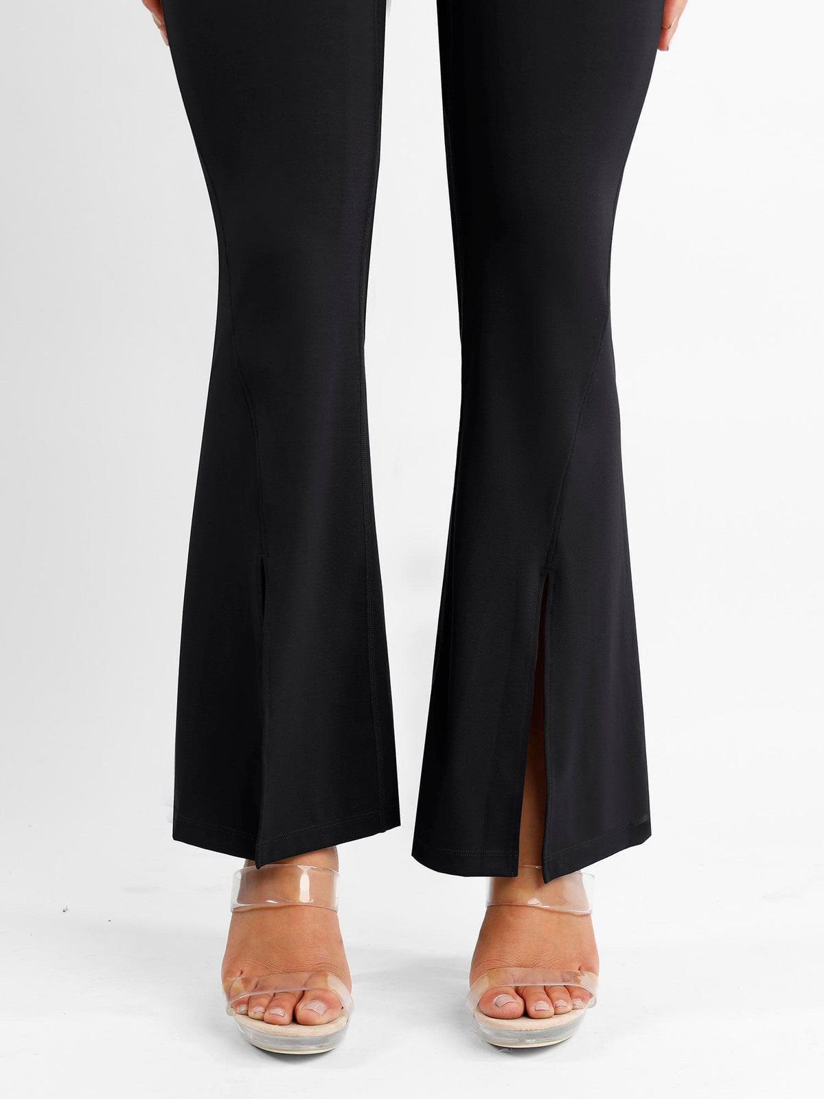 Shapewear High Rise Tummy Control Split Hem Flare Leg Pants