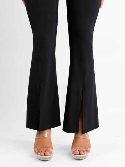 Shapewear High Rise Tummy Control Split Hem Flare Leg Pants