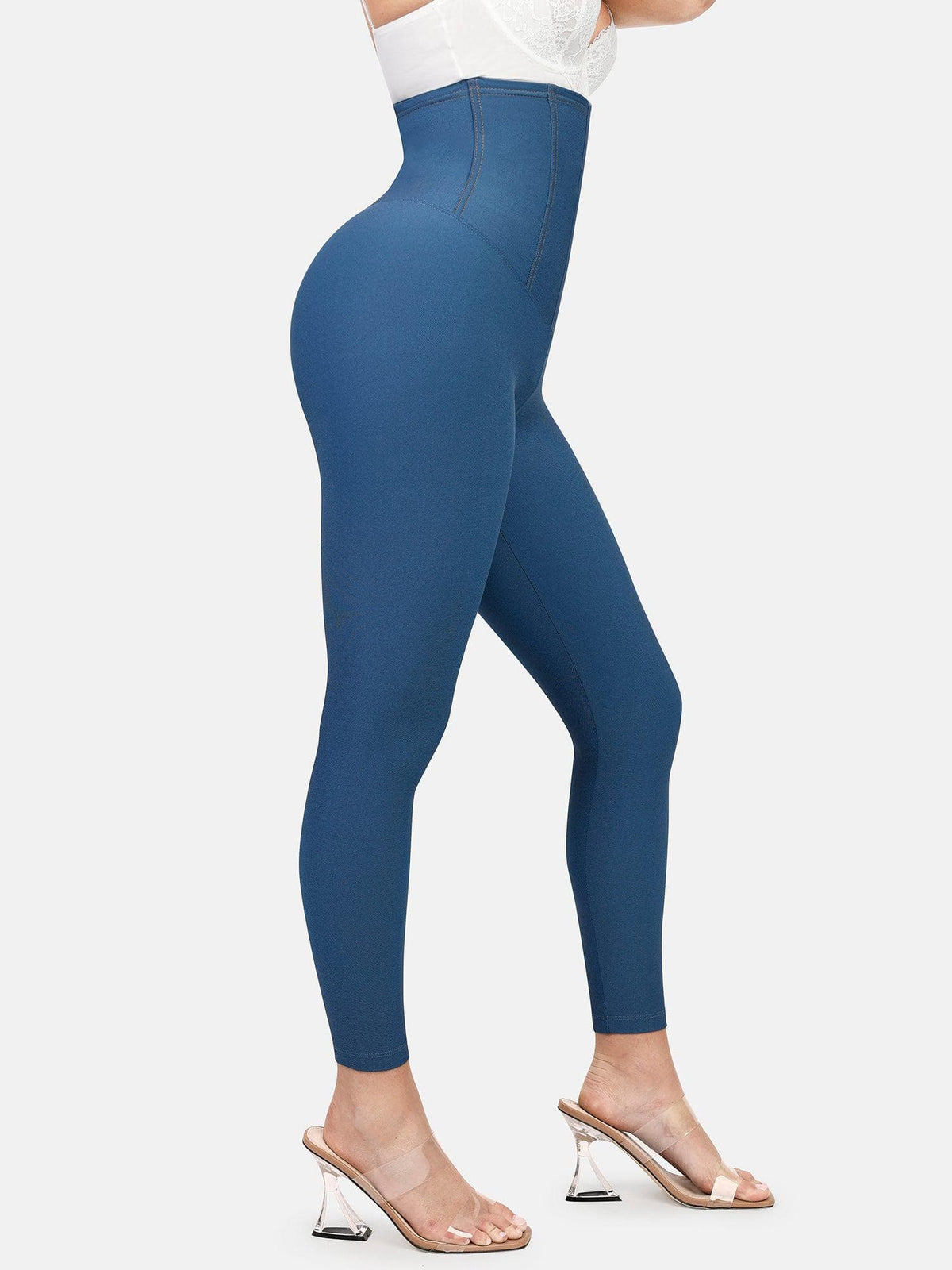 Shapewear Denim High-Waist Tummy Control Leggings