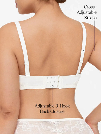 Lightweight Underwire Minimizer Lace Mesh Bra