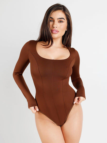 Shapewear Long Sleeve High Stretch Tummy Control Bodysuit