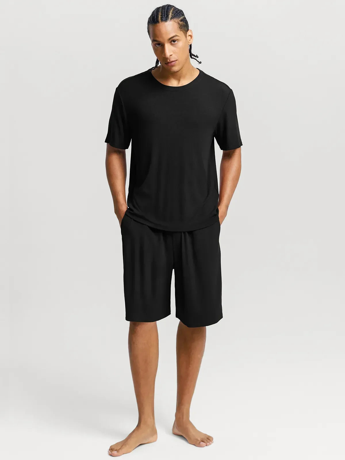 Men's Modal Crew Neck Short PJ Set