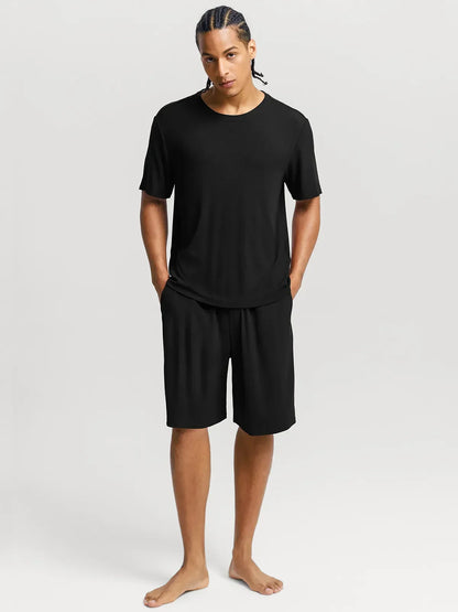 Men's Modal Crew Neck Short PJ Set