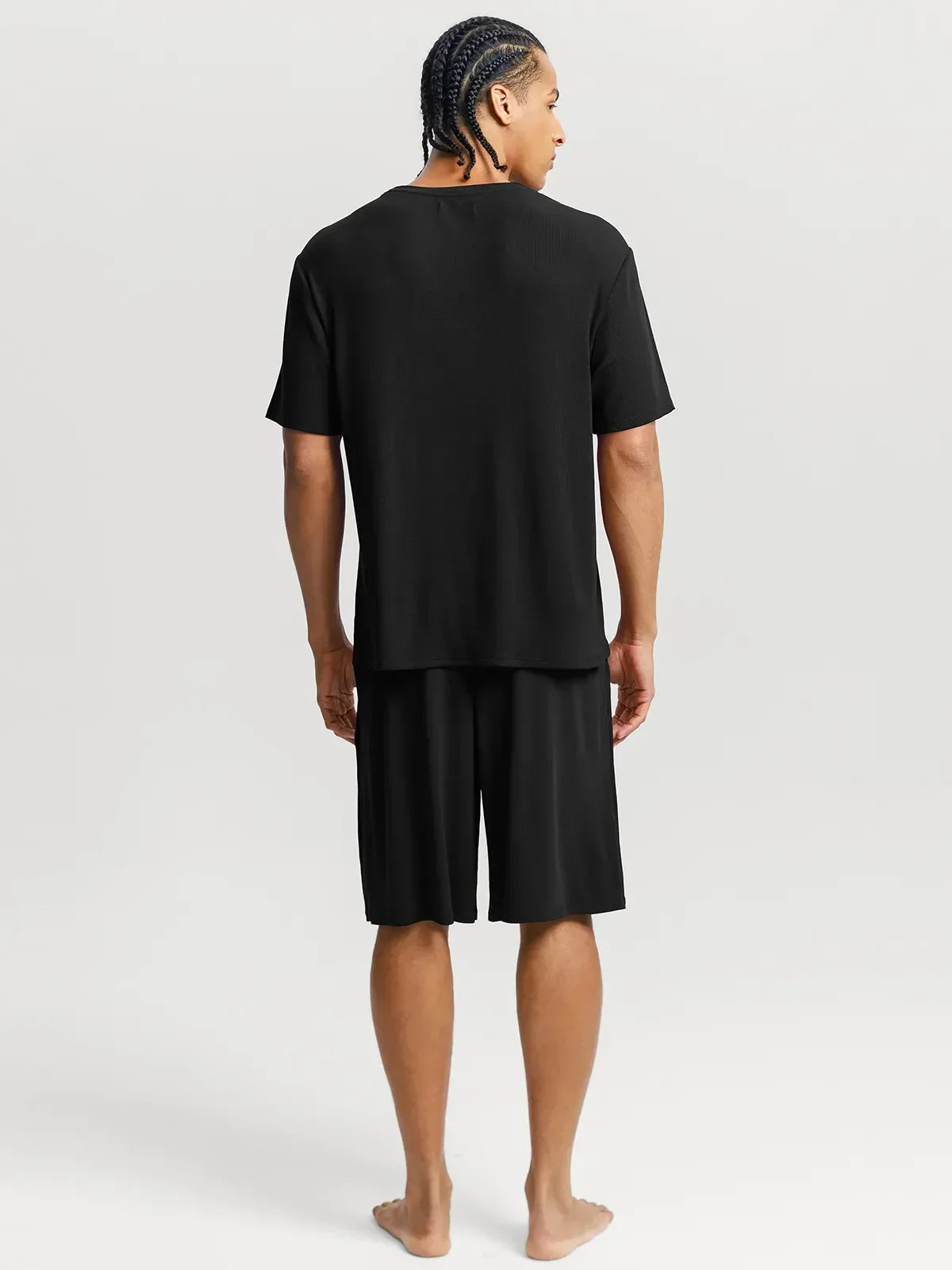 Men's Modal Crew Neck Short PJ Set