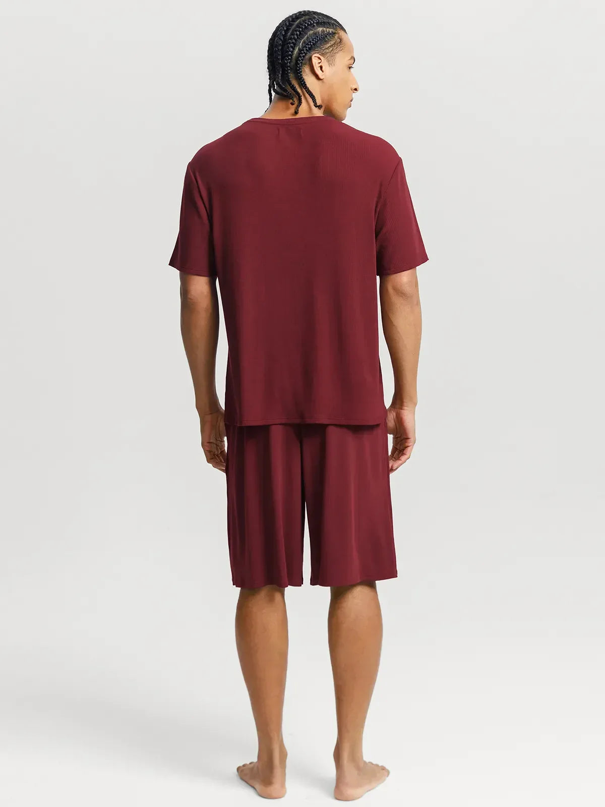 Men's Modal Crew Neck Short PJ Set