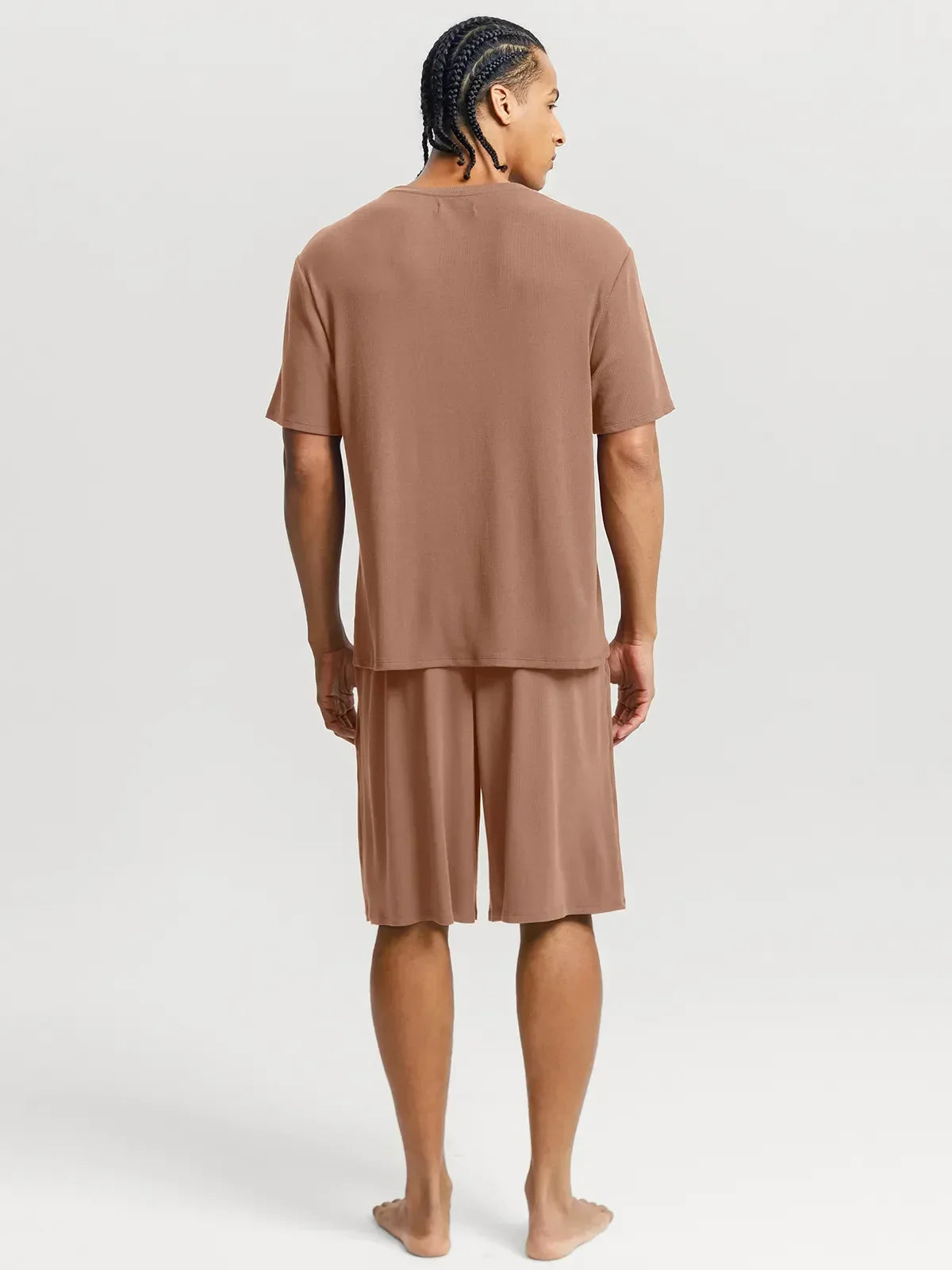 Men's Modal Crew Neck Short PJ Set