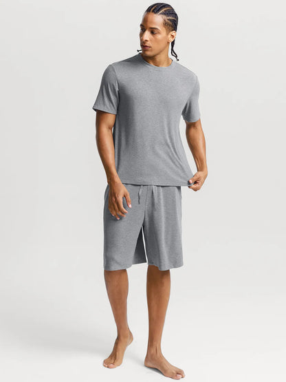 Men's Modal Crew Neck Short PJ Set