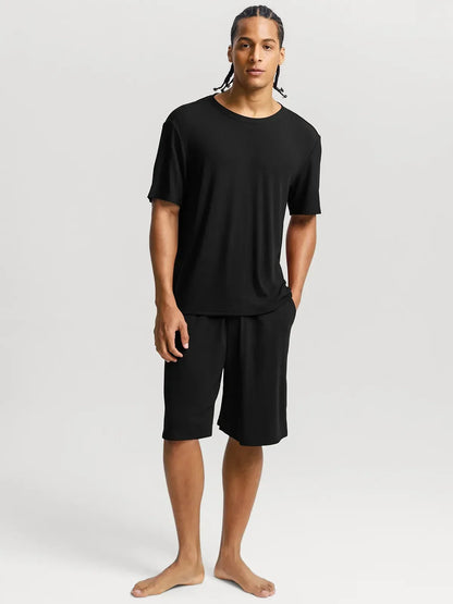Men's Modal Crew Neck Short PJ Set