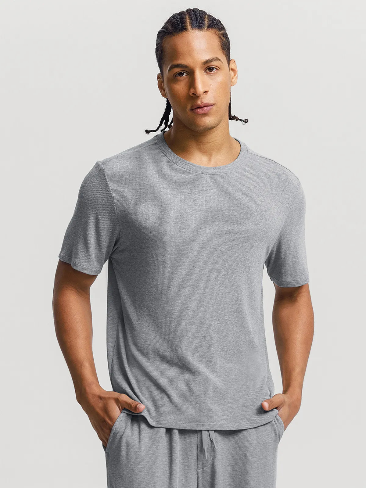Men's Modal Crew Neck Short Sleeve & Pant PJ Set