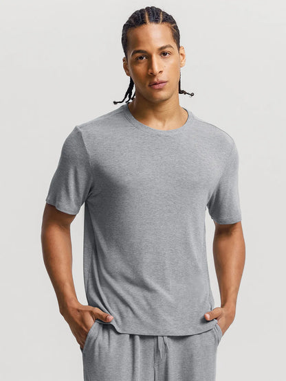 Men's Modal Crew Neck Short Sleeve & Pant PJ Set