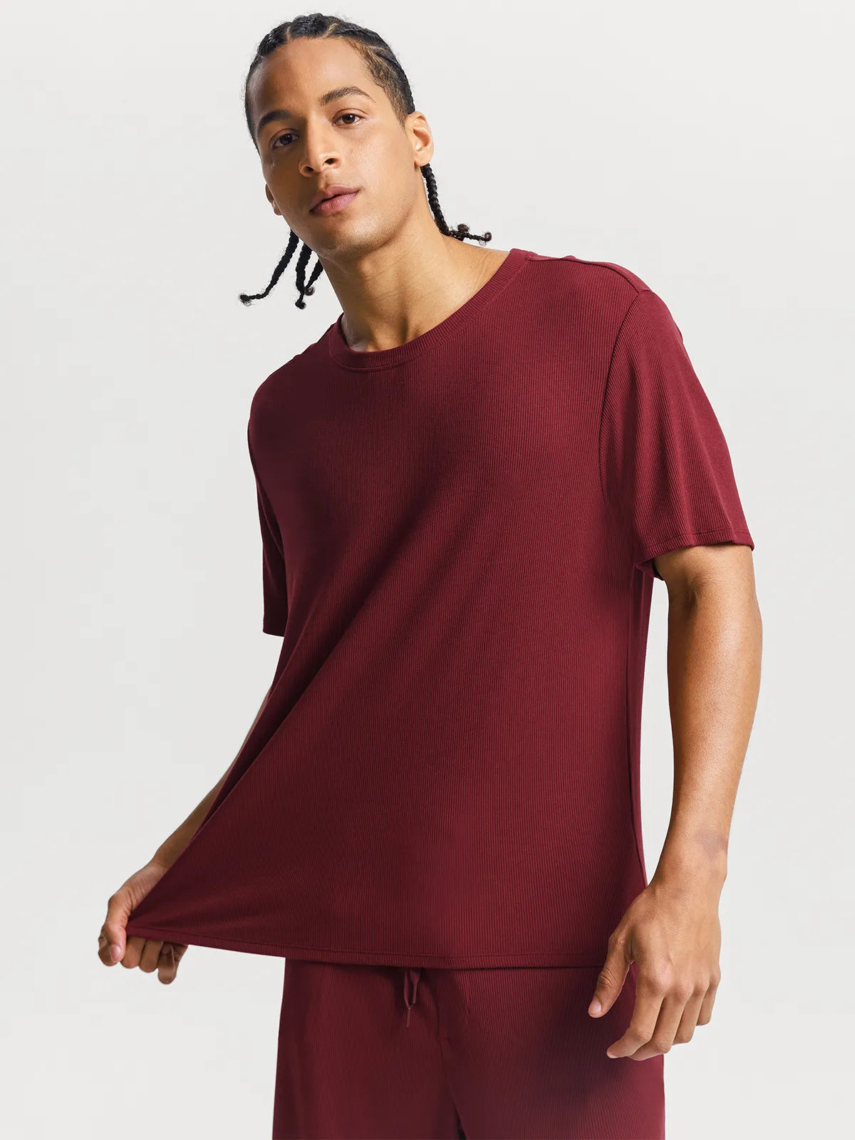 Men's Modal Crew Neck Short Sleeve & Pant PJ Set