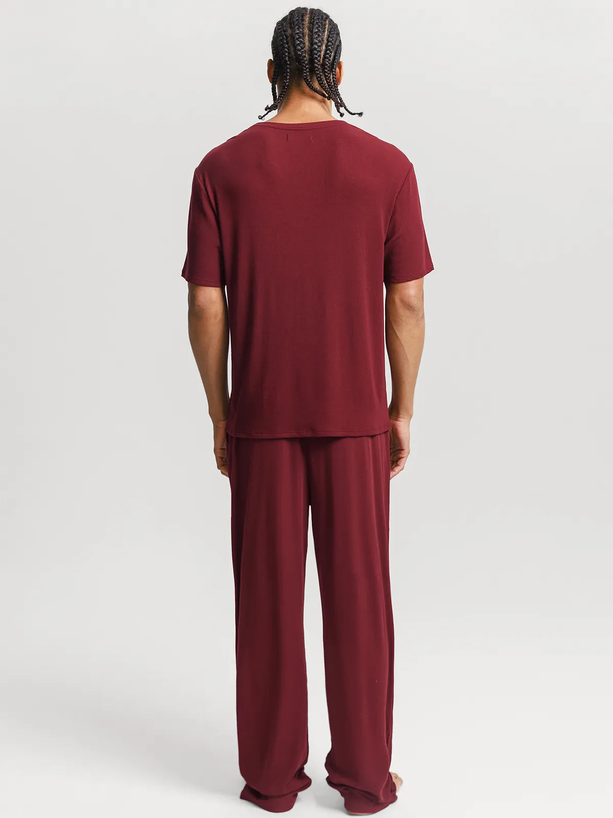 Men's Modal Crew Neck Short Sleeve & Pant PJ Set