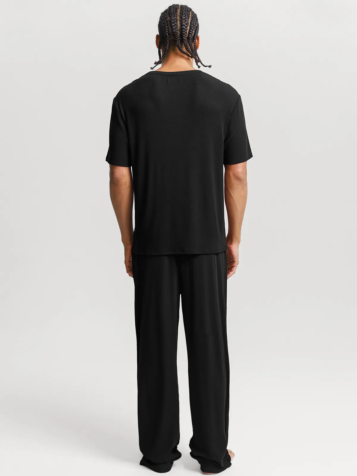 Men's Modal Crew Neck Short Sleeve & Pant PJ Set