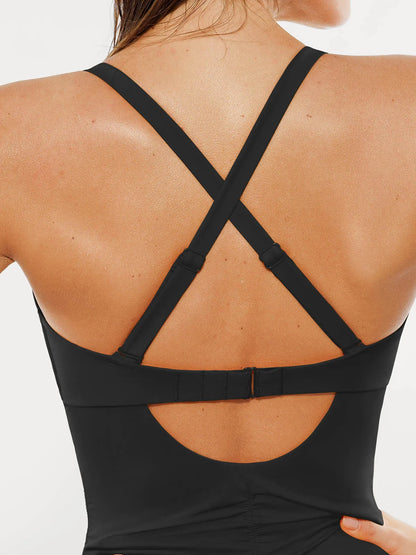 Mesh Inset Tie-Side Sculpting One-Piece Swimsuit