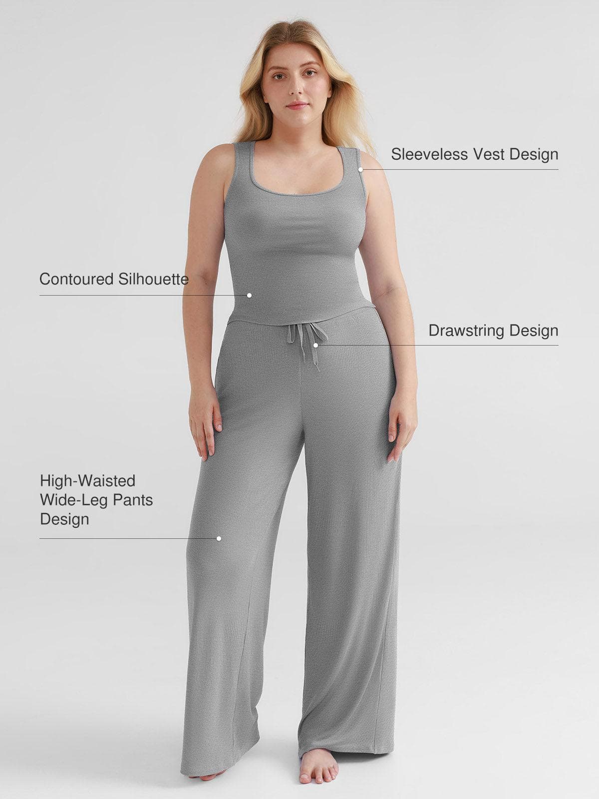 Modal Tank Top & Drawstring Pant Pajama Set