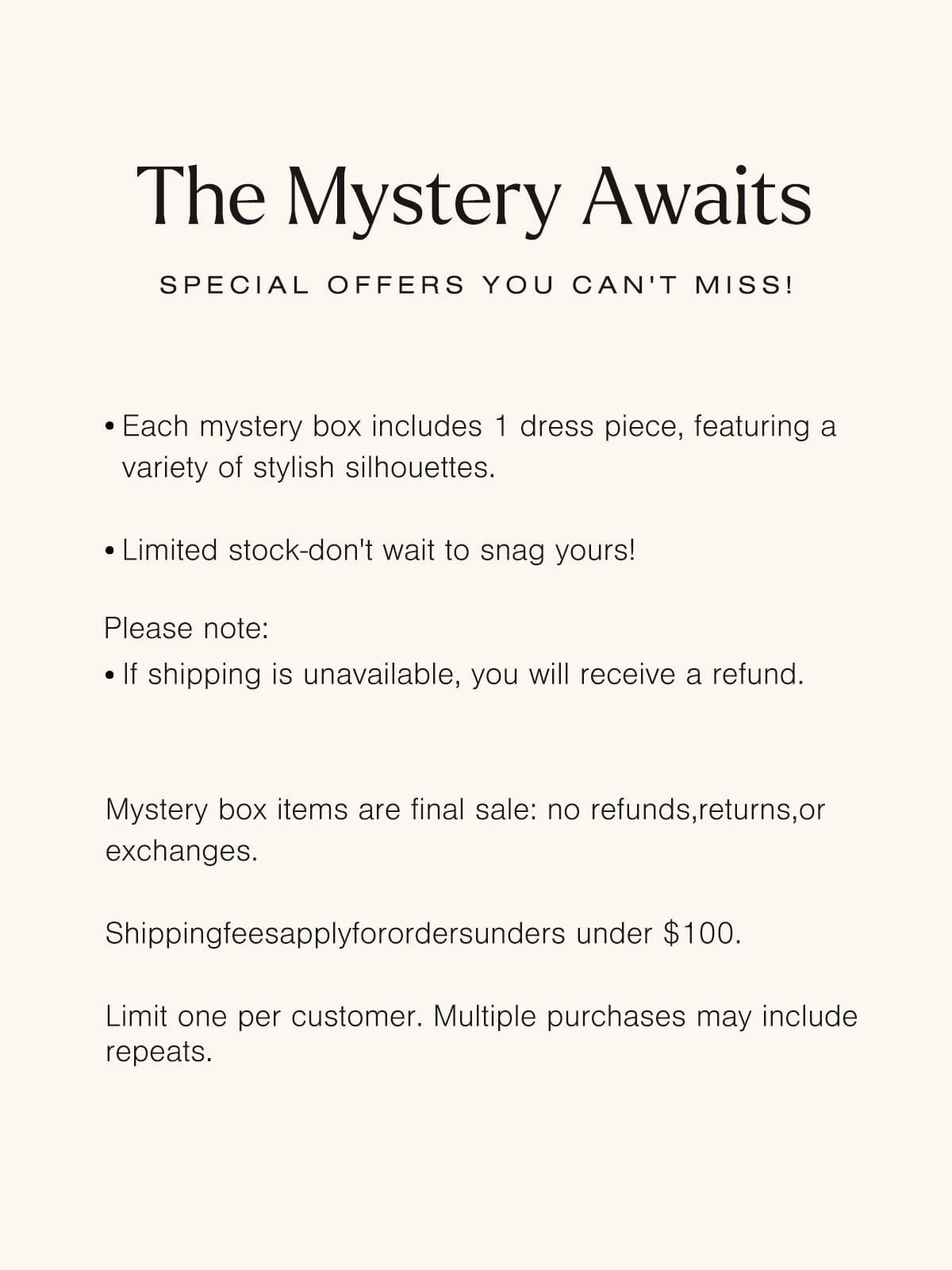 Mystery Box: $49.99 Premium Dress Pick