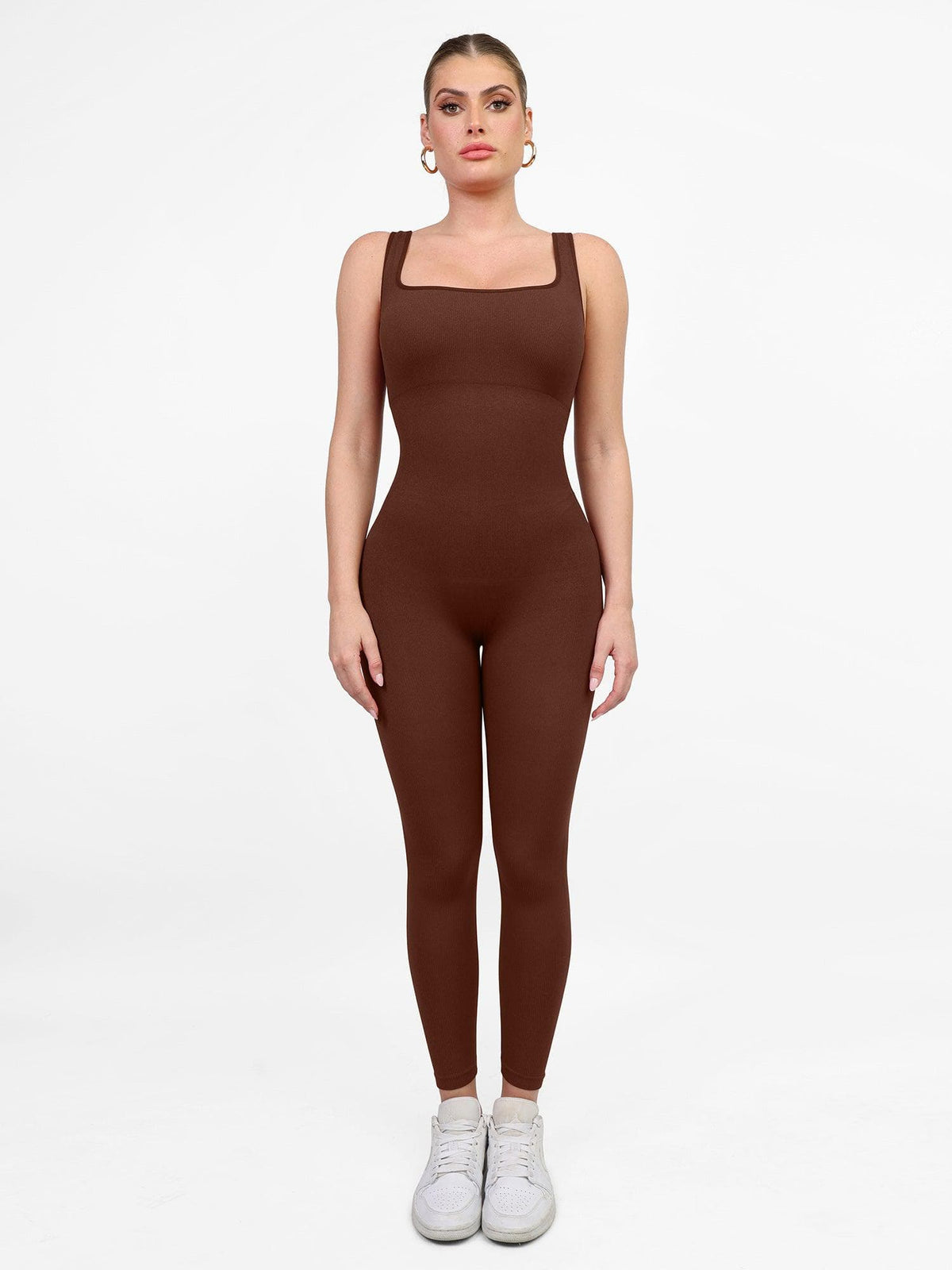 The Shapewear Jumpsuit Seamless Square Neck One Piece Sport For Insiders