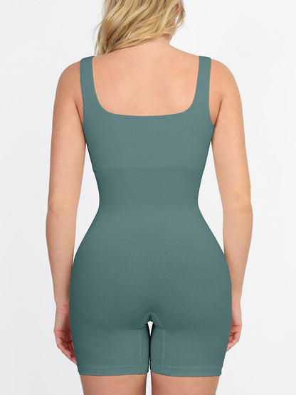 Seamless Square Neck One Piece Sport Romper For Insiders