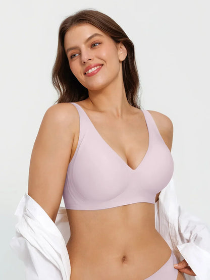 Seamless Wireless Jelly Comfort Plunge Bra