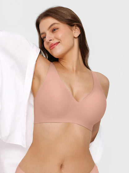 Seamless Wireless Jelly Comfort Plunge Bra
