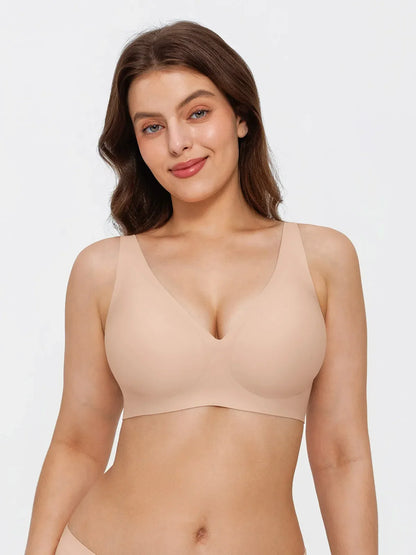 Seamless Wireless Jelly Comfort Plunge Bra