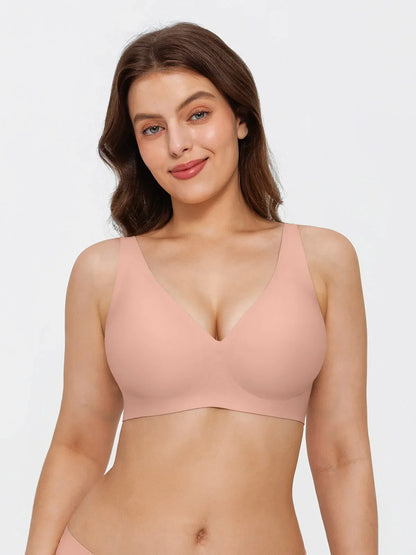 Seamless Wireless Jelly Comfort Plunge Bra